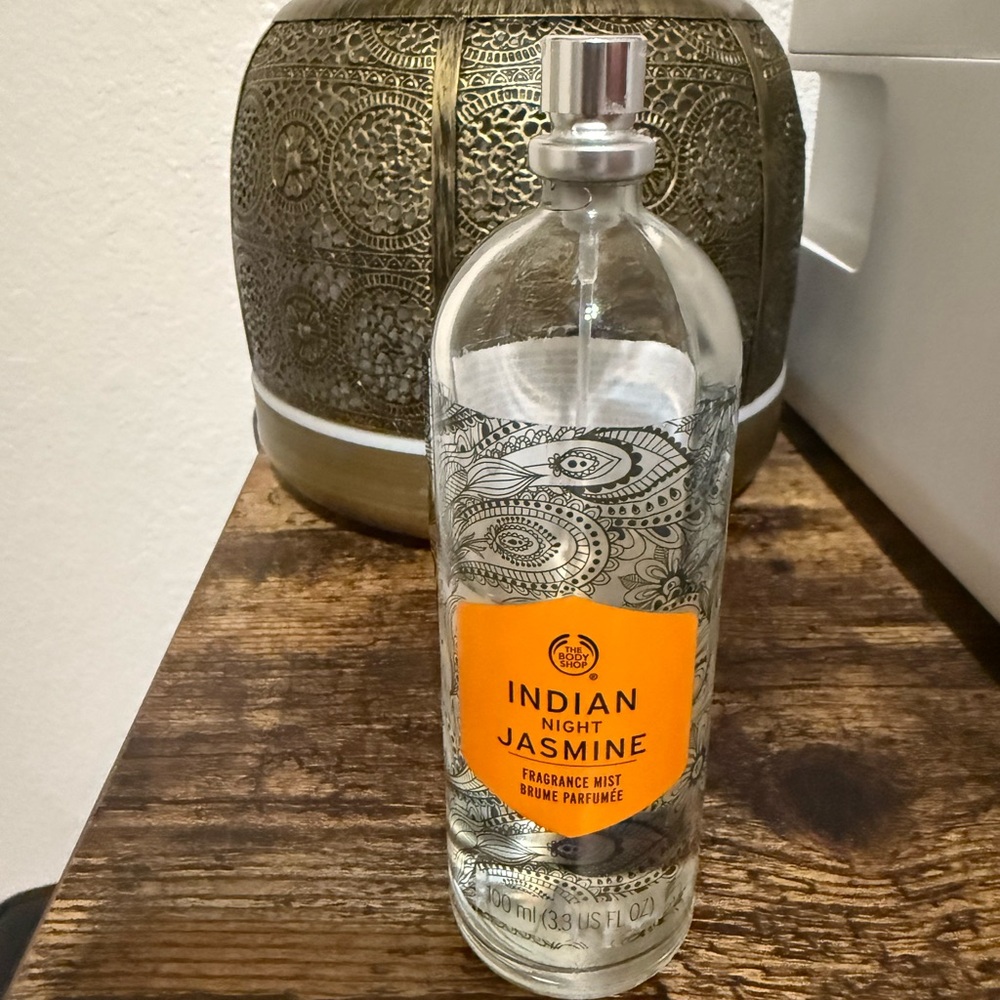 Rare Body Shop Indian Night Jasmine body mist over half full